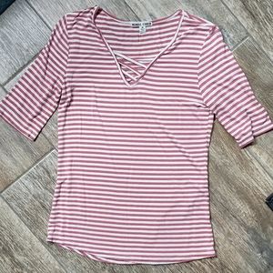 Striped pink tee